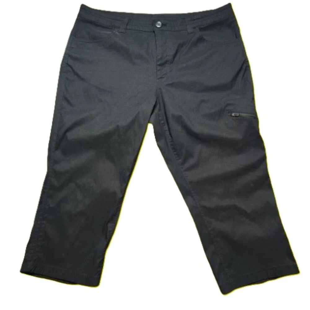 Eddie Bauer Women’s Capri Pants Size 14 Black Stretch Hiking Travel Pants